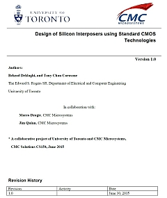 Reference Design and Design Methodology: Design of Silicon Interposers Using Standard CMOS Technologies